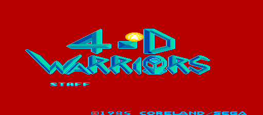 4-D Warriors (315-5162) Title Screen